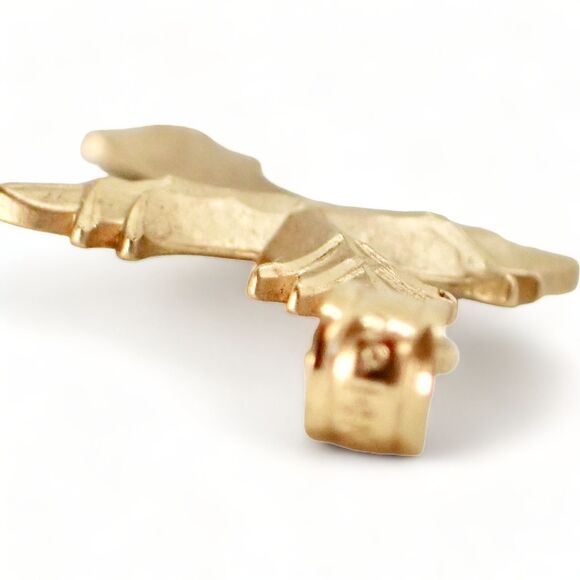 14k Yellow Gold Signed Fine Diamond Cut Cross Michael Anthony Pendant .86 grams - Picture 9 of 16